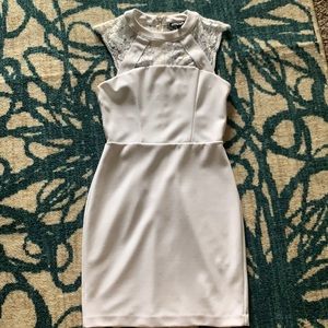 Express White Asymmetrical Dress